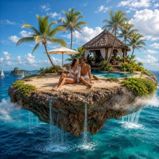 Arriendo de una isla desierta flotante que los siga a todas partes