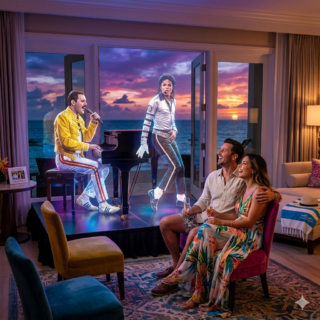 Concierto privado de Freddie Mercury y Michael Jackson en el hotel