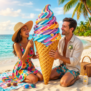 Helado que nunca se derrite sabor Felicidad Eterna